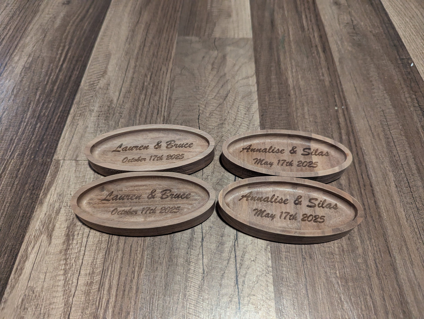 Oval Wooden Ring Dish – Unfinished, Blank Jewelry Holder