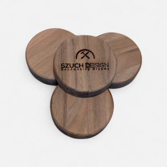 Magnetic Round Walnut Bottle Opener