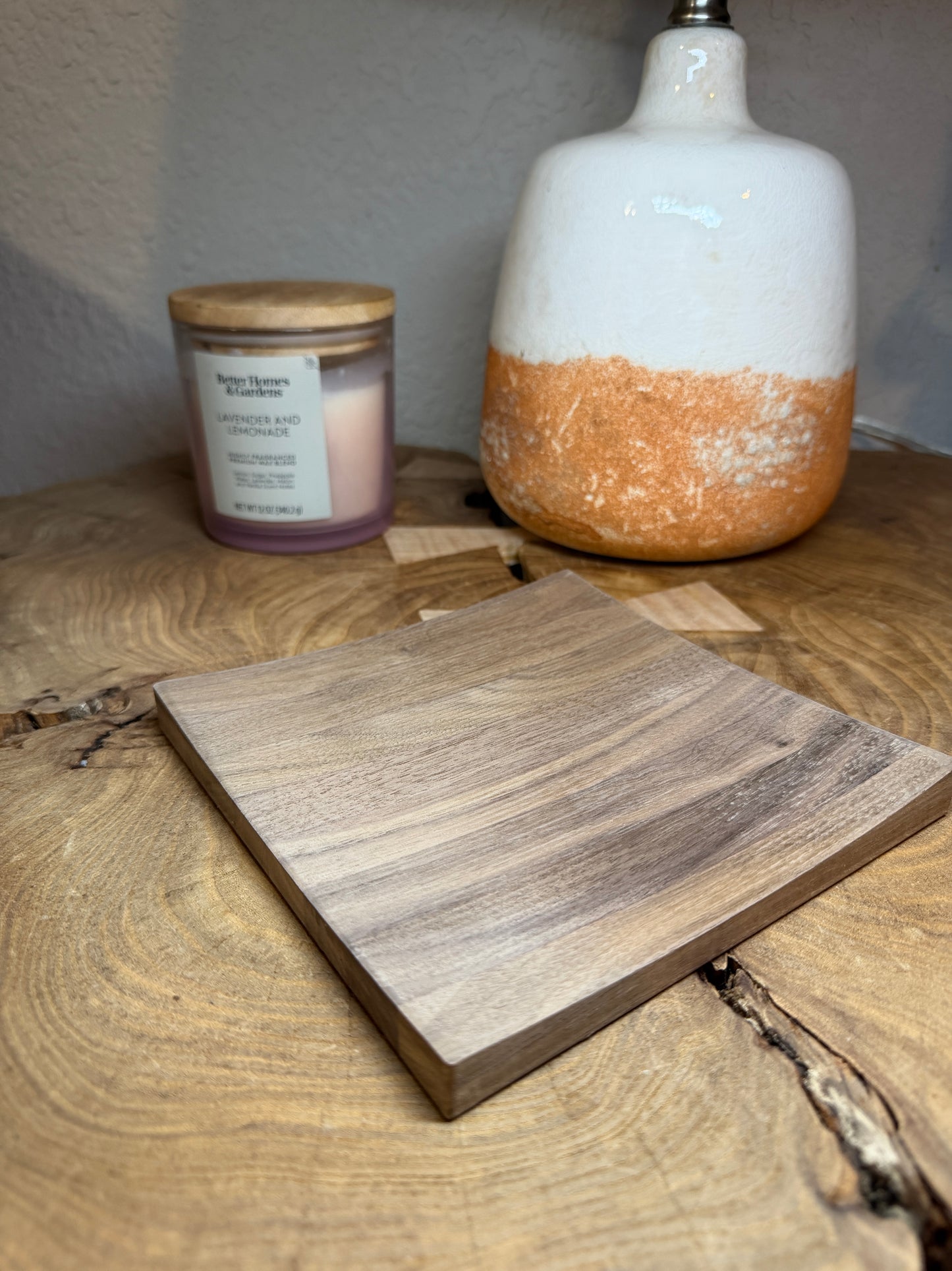 Black Walnut Curved Square Plate