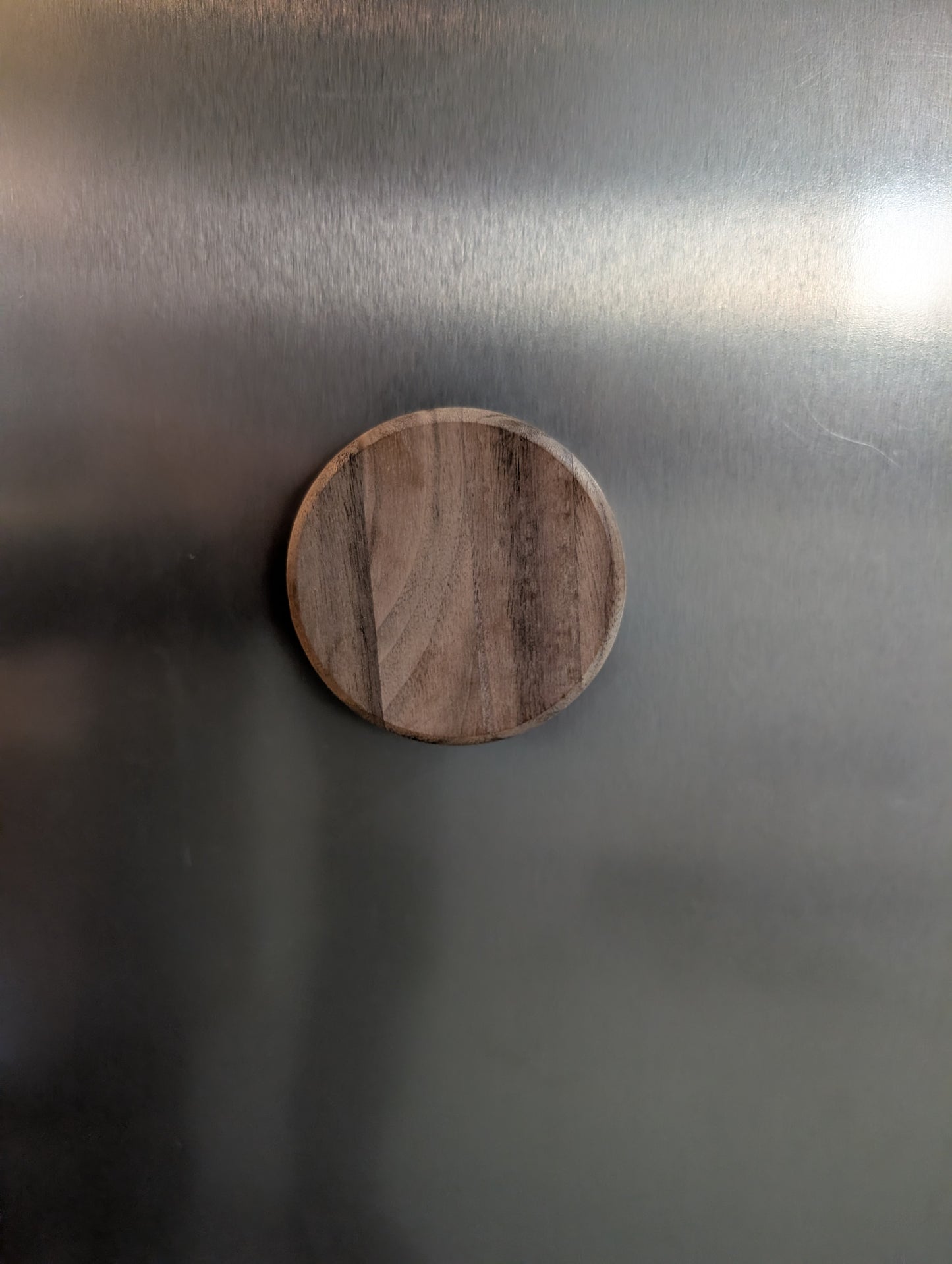 Magnetic Round Walnut Bottle Opener