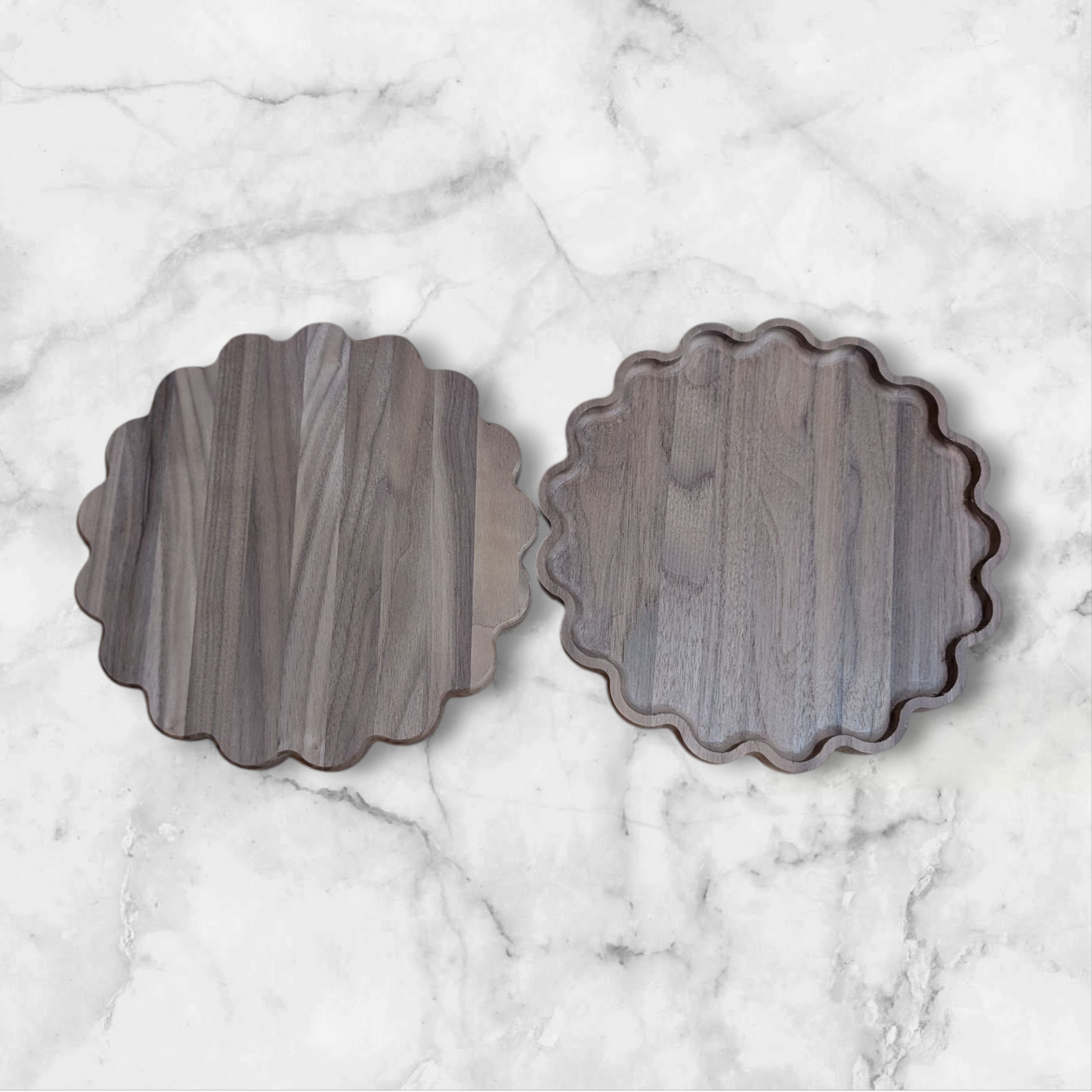 🌸 Scalloped Tray or Board – Elegant & Versatile Blank for Engraving, Serving, or Crafting